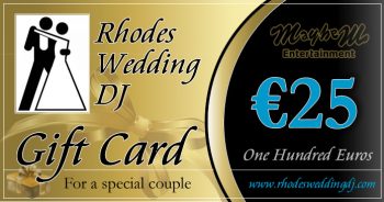 25 euro Wedding Entertainment Gift Card